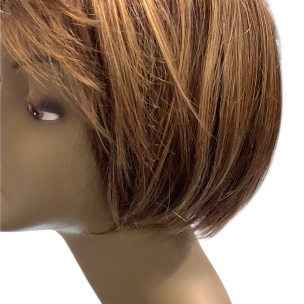Raquel Welch Wig Short Brown Hair straight Light Lace Bob Bangs Layers womans - Picture 2 of 8